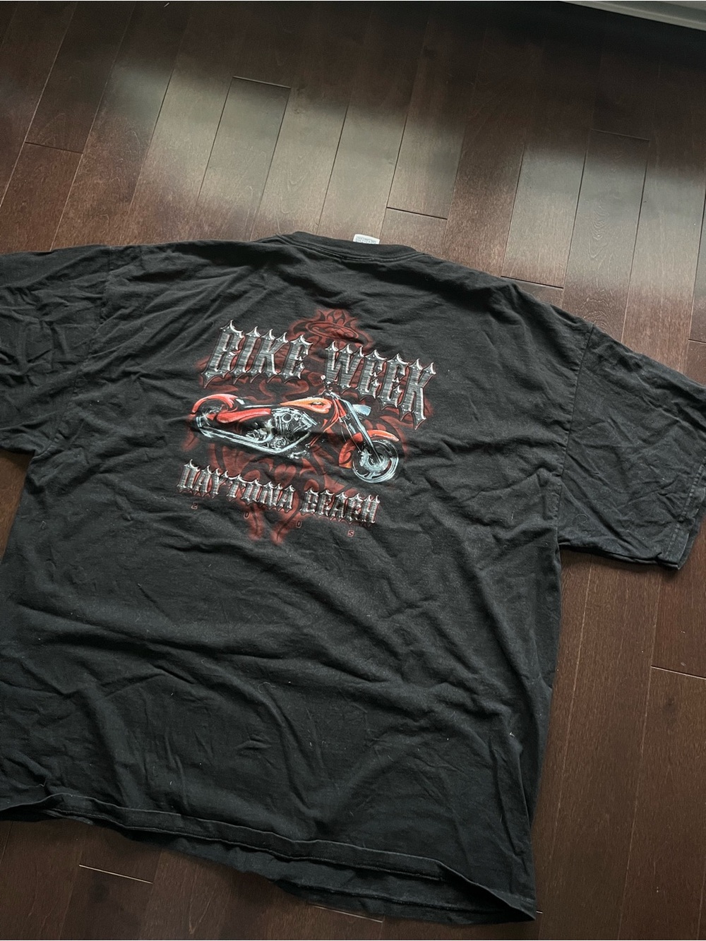 Vintage Biker Motorcycle 2004 Bike Week Double Sided Graphic Oversized Harley 2X